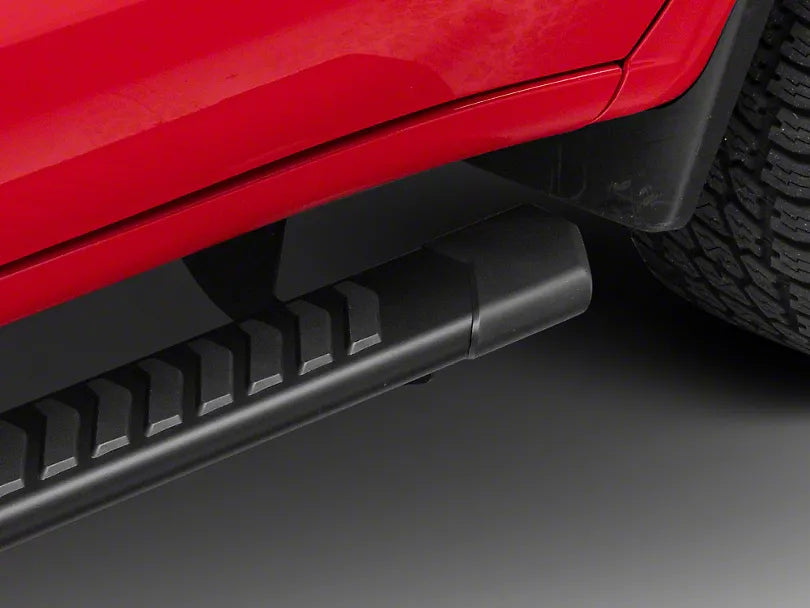 RAPTOR SERIES 5-INCH OEM STYLE FULL TREAD SLIDE TRACK RUNNING BOARDS TEXTURED BLACK 2019-2024 GM 1500