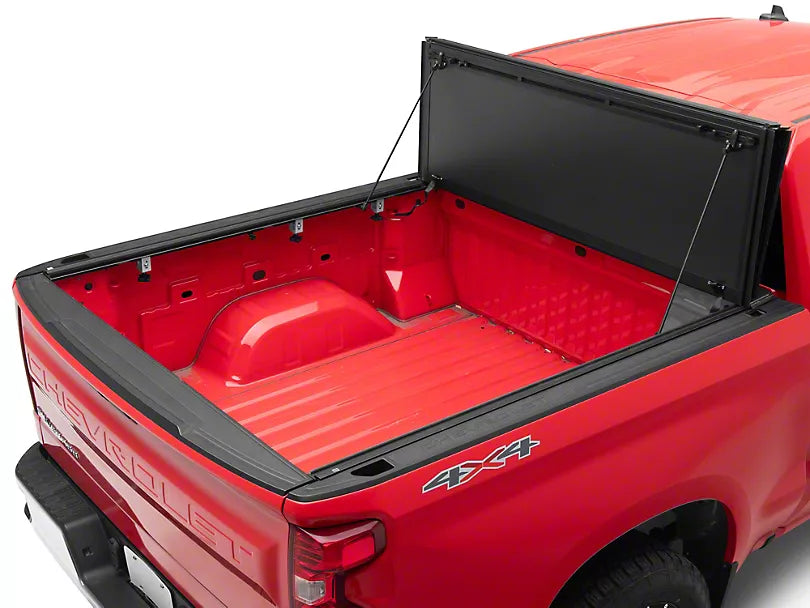 ROUGH COUNTRY HARD TRI-FOLD FLIP-UP TONNEAU COVER 2019-2024 GM 1500 SHORT BED