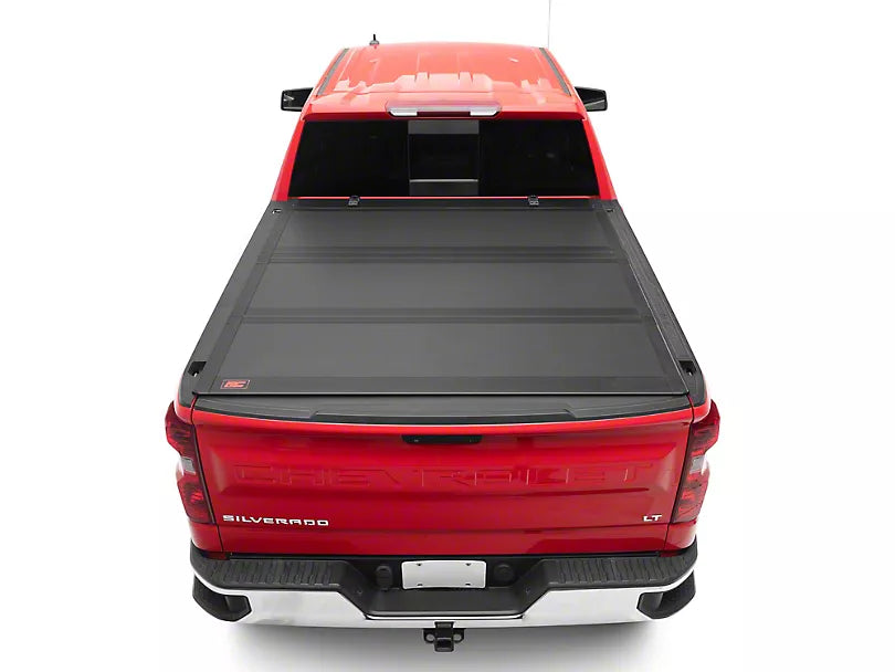 ROUGH COUNTRY HARD TRI-FOLD FLIP-UP TONNEAU COVER 2019-2024 GM 1500 SHORT BED