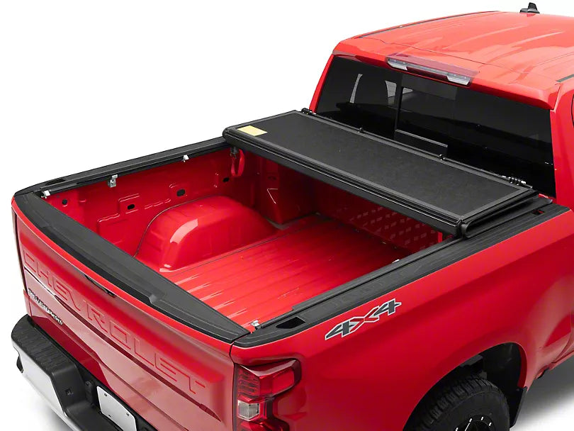 ROUGH COUNTRY HARD LOW PROFILE TRI-FOLD TONNEAU COVER 2019-2024 GM 1500 SHORT BED