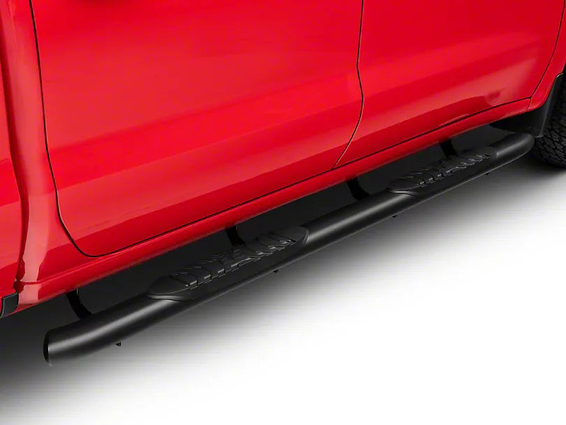ROUGH COUNTRY OVAL NERF SIDE STEP BARS BLACK 2019-2024 GM CREW CAB