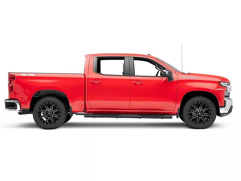 ROUGH COUNTRY OVAL NERF SIDE STEP BARS BLACK 2019-2024 GM CREW CAB