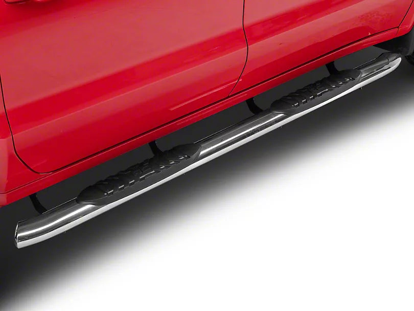 ROUGH COUNTRY OVAL NERF SIDE STEP BARS STAINLESS TEEL 2019-2024 GM 1500