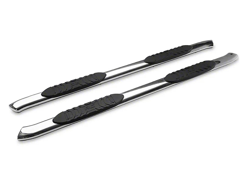 ROUGH COUNTRY OVAL NERF SIDE STEP BARS STAINLESS TEEL 2019-2024 GM 1500