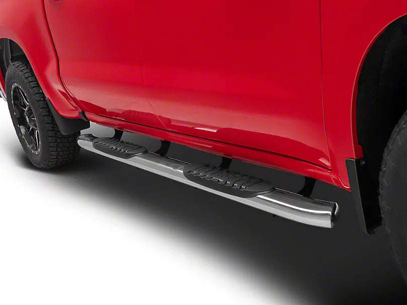 ROUGH COUNTRY OVAL NERF SIDE STEP BARS STAINLESS TEEL 2019-2024 GM 1500