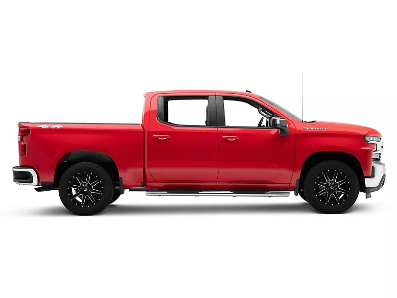ROUGH COUNTRY OVAL NERF SIDE STEP BARS STAINLESS TEEL 2019-2024 GM 1500