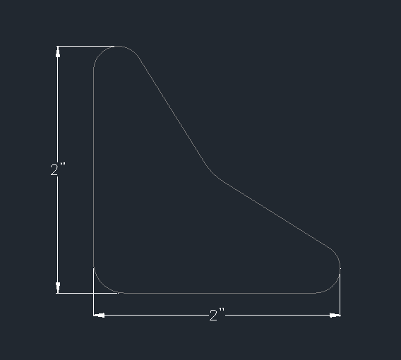 2" X 2" SOLID 90 DEGREE GUSSET