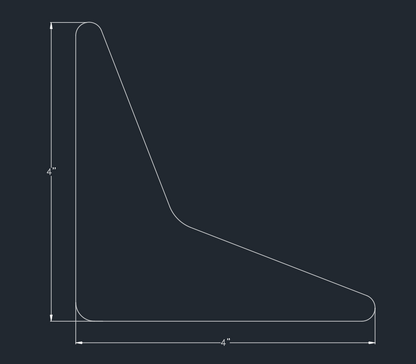 4" X 4" SOLID 90 DEGREE GUSSET