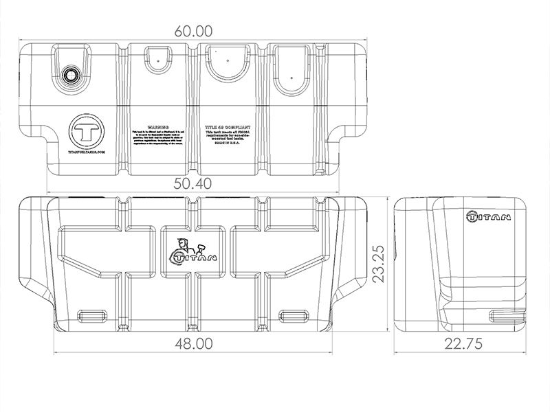 TITAN FUEL TANKS 5015100 100 GALLON DIESEL AUXILIARY TANK