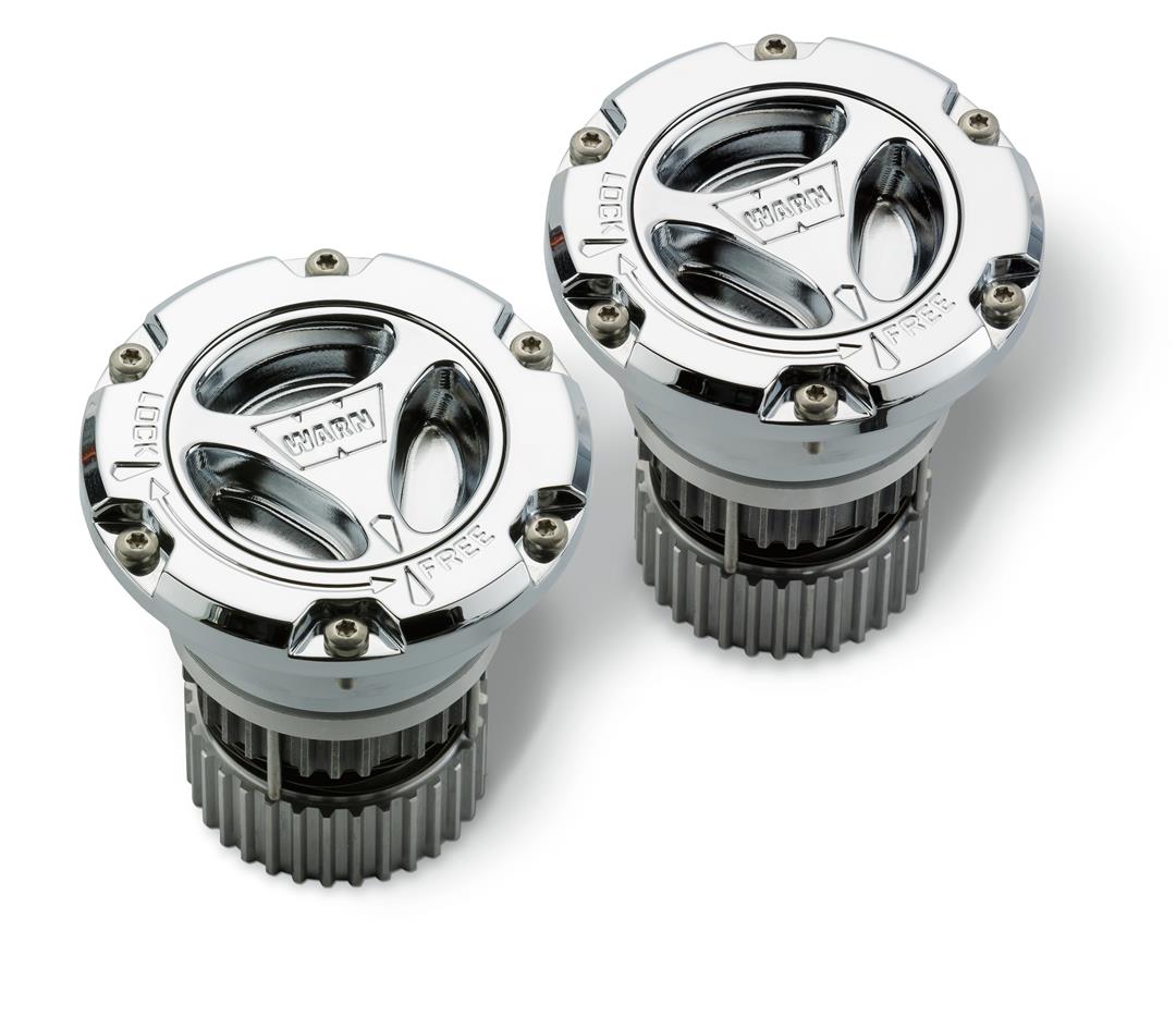 WARN 95070 3 PIECE LOCKING HUB CHROME FINISH 2005-2022 FORD SUPER DUTY