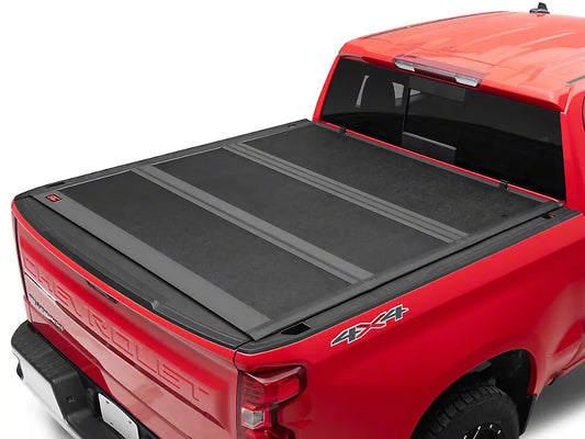 ROUGH COUNTRY HARD LOW PROFILE TRI-FOLD TONNEAU COVER 2019-2024 GM 1500 SHORT BED