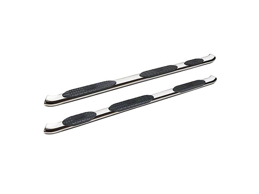 WESTIN PRO TRAXX 5-INCH WHEEL-TO-WHEEL OVAL SIDE STEP BARS POLISHED STAINLESS STEEL 2019-2024 GM 1500